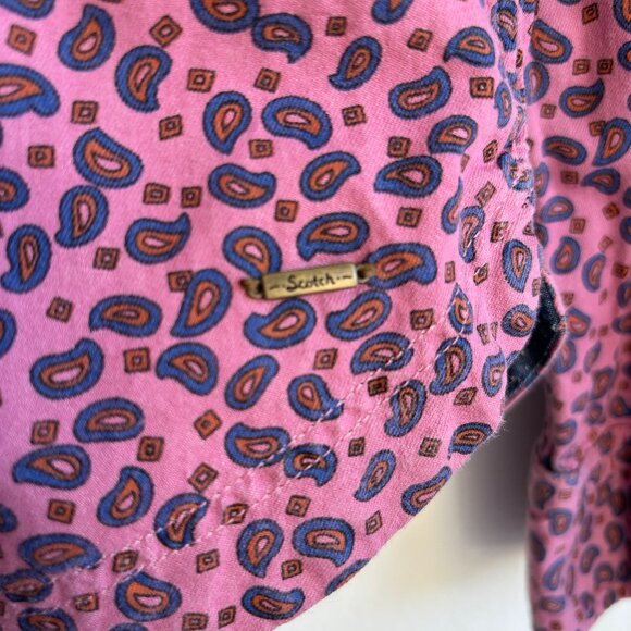 Scotch & Soda Amsterdam Cotton Paisley Button-Up Shirt - S/M - Picture 12 of 12